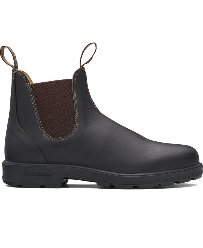 Blundstone Brown Premium Leather Elastic Side Boots Hip Pocket