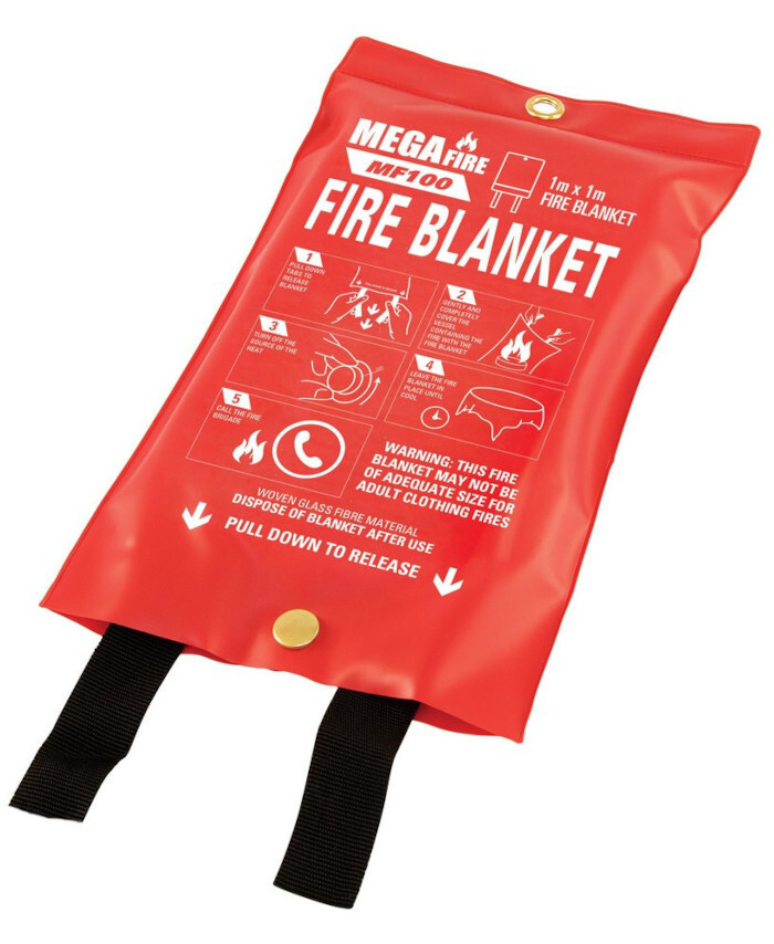 MegaFire 1m x 1m Fire Blanket | Fire Safety Equipment | Hip Pocket