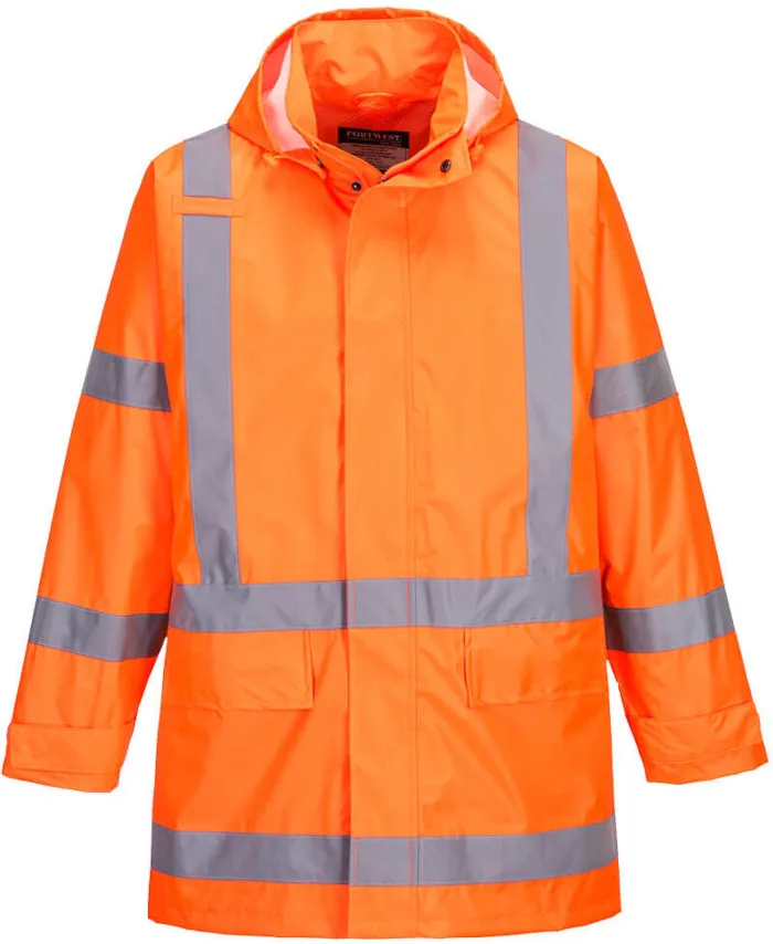 Portwest Rain Jacket | Hi-Vis Workwear | Hip Pocket Workwear & Safety