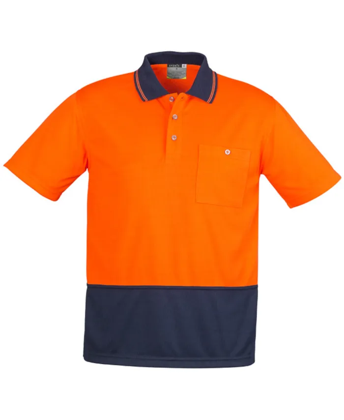 Syzmik Unisex Hi-Vis Basic Spliced Short Sleeve Polo | Hip Pocket