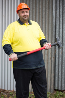 big and tall hi vis shirt tradie