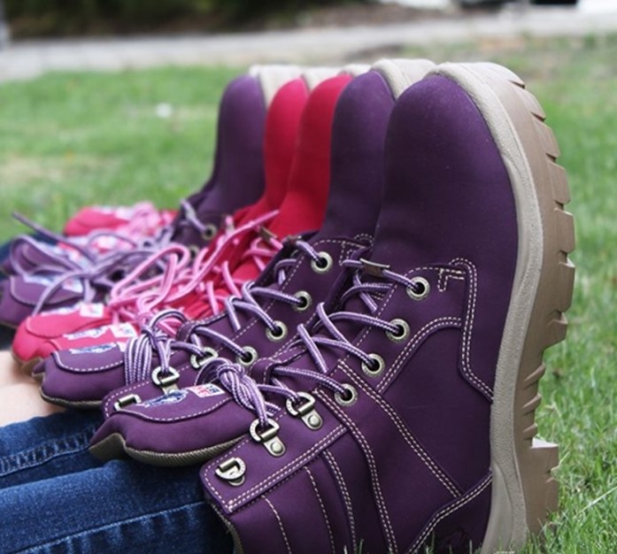 steel blue boots purple