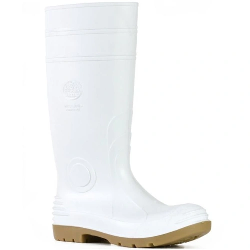 Hip Pocket Workwear - Jobmaster 2 Gumboots - White / Gristle PVC 400mm Non Safety Gumboot