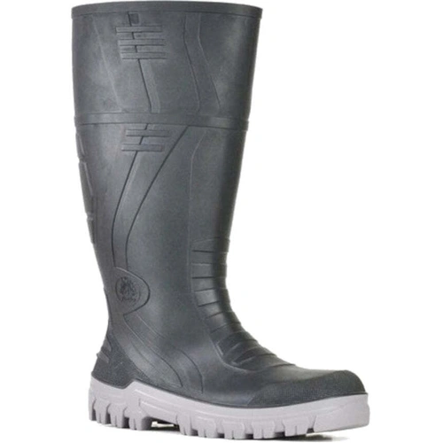 Hip Pocket Workwear - Jobmaster 3 Gumboots - Black / Grey Pvc 400Mm Safety Gumboot