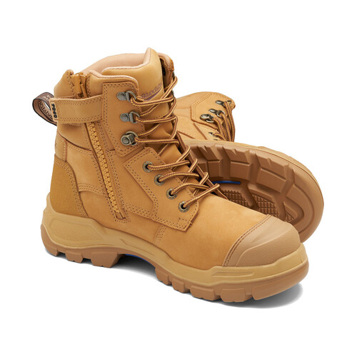 Hip Pocket Workwear - RotoFlex Wheat water-resistant nubuck 150mm zip sided safety boot