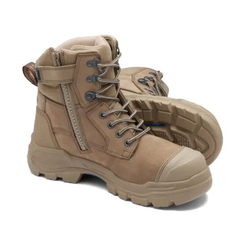 Hip Pocket Workwear - RotoFlex Stone water-resistant nubuck 150mm zip sided safety boot