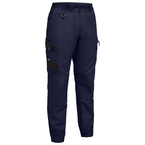 Hip Pocket Workwear - Flx & Move Elastic Waist Cargo Cuffed Pants