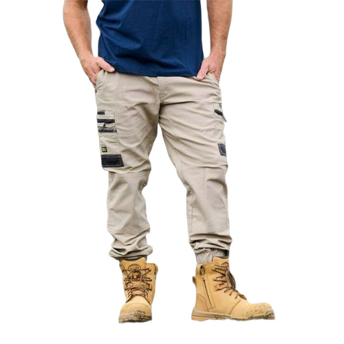 Hip Pocket Workwear - Flx & Move Elastic Waist Cargo Cuffed Pants