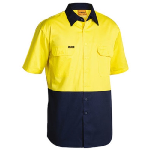 Hip Pocket Workwear - Cool Lightweight Hi Vis Drill Shirt - Short Sleeve