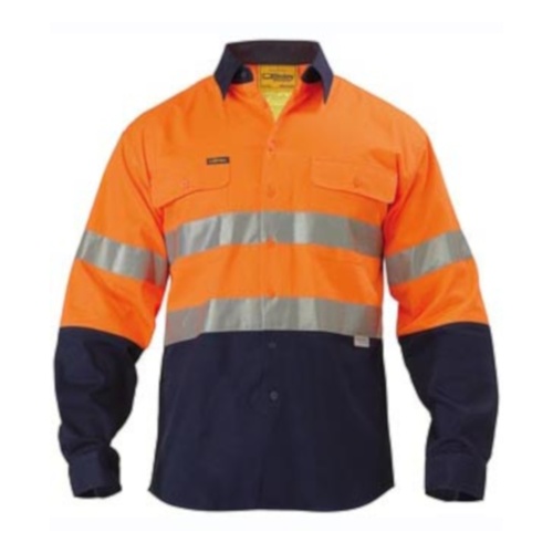 Hip Pocket Workwear - 3M Taped Hi Vis Drill Shirt - Long Sleeve