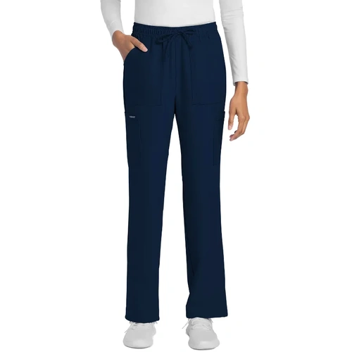 Hip Pocket Workwear - Mid Rise Drawstring Trouser Cargo Scrub Pant