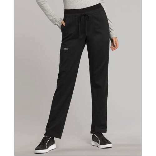 Hip Pocket Workwear - Revolution - HIGH WAISTED KNIT BAND TAPERED WOMEN'S PANT - Petite