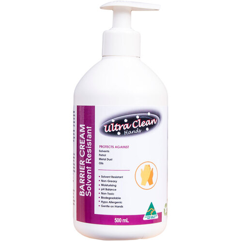 Hip Pocket Workwear - Ultra Clean Hands  Barrier Cream (Solvent Resistant) 500ml Pump