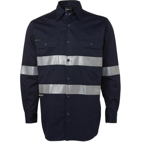 Hip Pocket Workwear - JB's L/S 190G Work Shirt With Reflective Tape