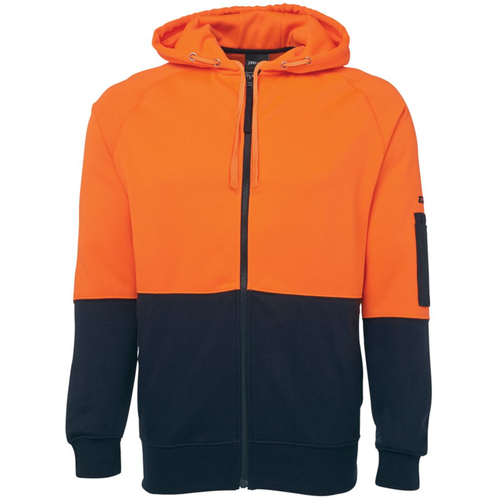 Hip Pocket Workwear - JB's Hi Vis Full Zip Fleecy Hoodie