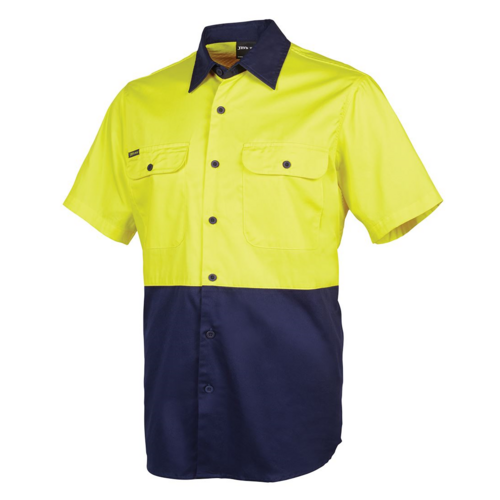 Hip Pocket Workwear - JB's Hi Vis Two Tone Short Sleeve (190G) Shirt