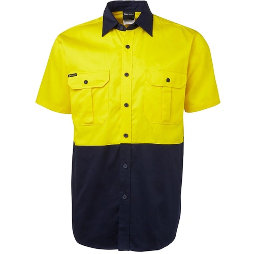 Hip Pocket Workwear - JB's Hi Vis Two Tone Short Sleeve (190G) Shirt