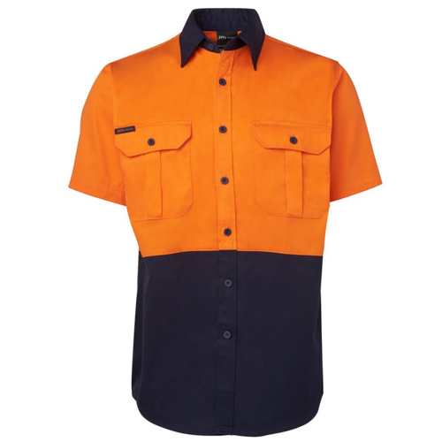 Hip Pocket Workwear - JB's Hi Vis Lightweight (150G) Two Tone Short Sleeve Shirt