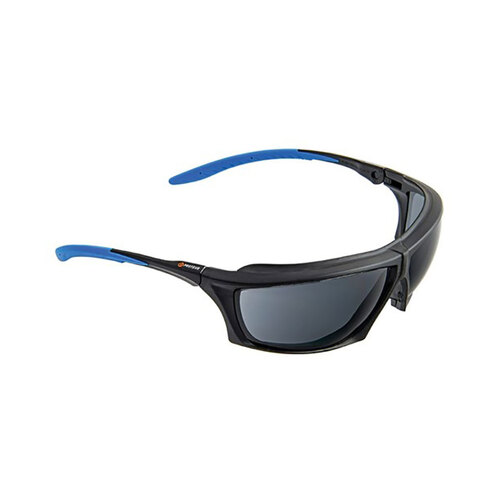 Hip Pocket Workwear - PROTEUS 2 SAFETY GLASSES SMOKE LENS DUST GUARD, RATCHET ARMS