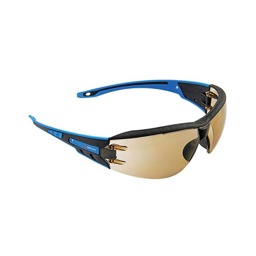Hip Pocket Workwear - PROTEUS 1 SAFETY GLASSES LIGHT BROWN LENS INTEGRATED BROW DUST GUARD