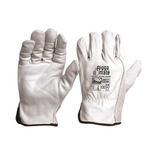 Hip Pocket Workwear - Riggamate Natural Cowgrain Gloves