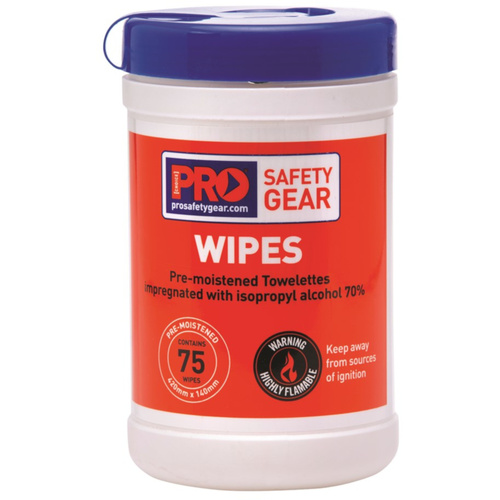 Hip Pocket Workwear - Isopropyl Cleaning Wipes - Cannister of 75.