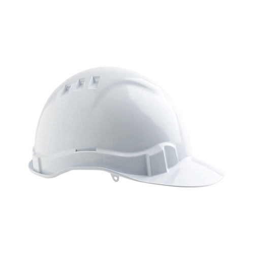 Hip Pocket Workwear - V6 Hard Hat Vented Pushlock Harness - White