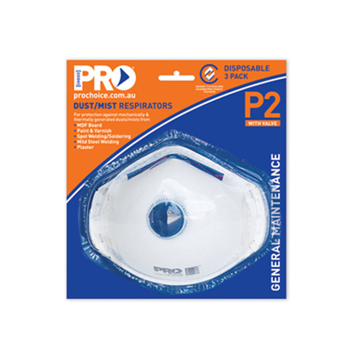 Hip Pocket Workwear - P2 with Valve  Respirators in Blister Pack - 3 Pk
