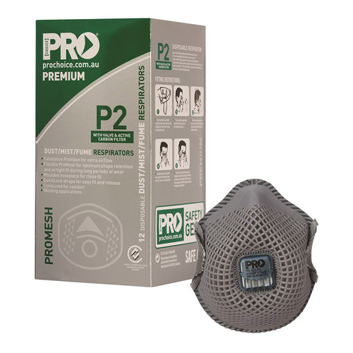 Hip Pocket Workwear - ProMesh P2 with Valve & Carbon Filter Respirators - Box 12