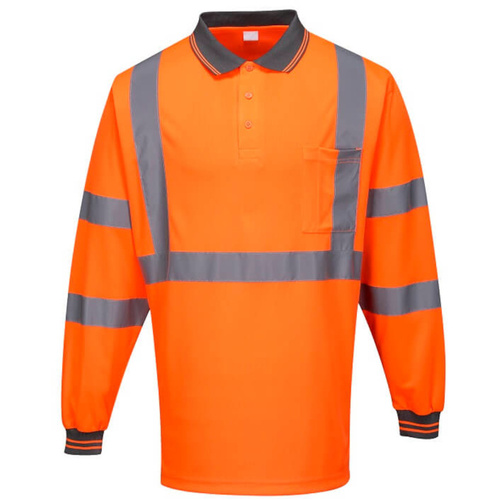 Hip Pocket Workwear - X Back L/S Polo