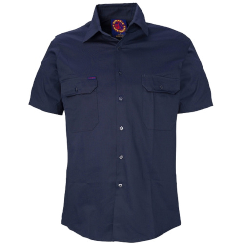 Hip Pocket Workwear - Open Front Shirt - Short Sleeve