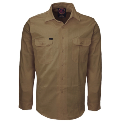 Hip Pocket Workwear - Open Front Vented Shirt - Long Sleeve