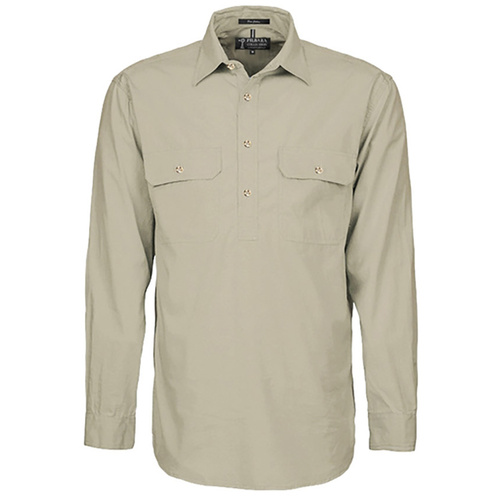 Hip Pocket Workwear - Mens Pilbara Closed Front L/S Shirt