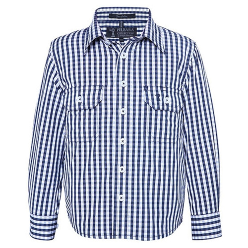 Hip Pocket Workwear - Kid's Long Sleeve Check Shirt