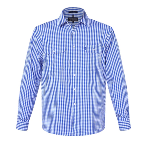 Hip Pocket Workwear - Pilbara Men's Check Long Sleeve Shirt