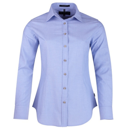 Hip Pocket Workwear - Pilbara Ladies Chambray Long Sleeve Shirt