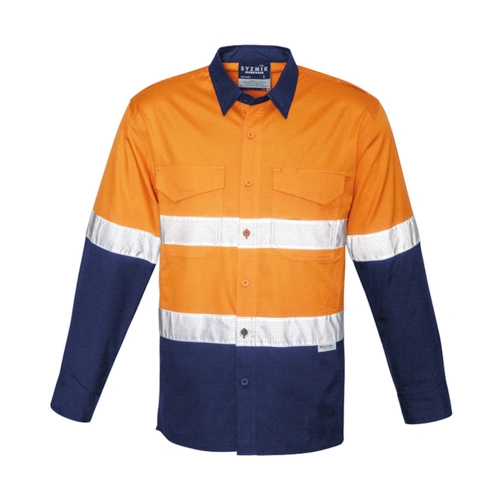Mens Rugged Cooling Hi Vis Taped L/S Shirt
