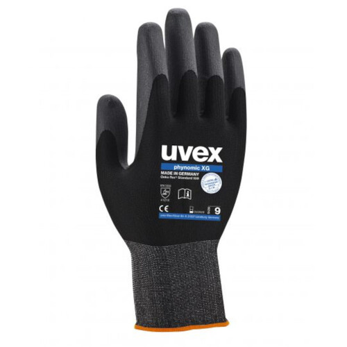 uvex phynomic XG glove aqua-poly palm coat - sz 7