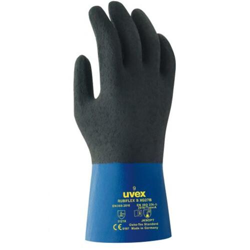 Hip Pocket Workwear - Rubiflex XG27B blue special NBR + XtraGrip palm coating Size 7