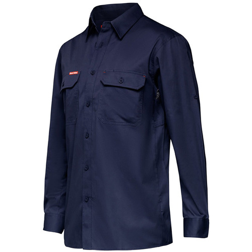 Hip Pocket Workwear - Core - Mens L/S L/weight Ventilated Shirt